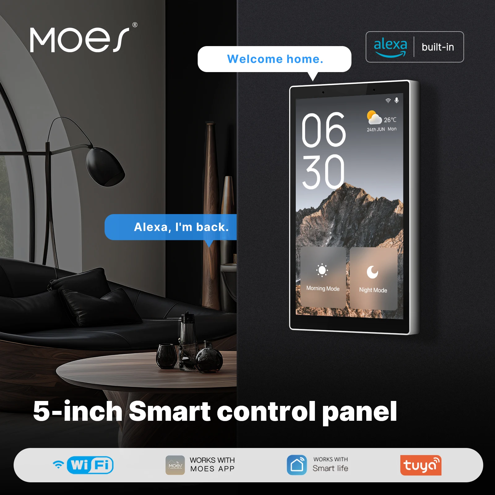 Smart Home Theater - MOES Tuya Wifi Smart Tela sensível