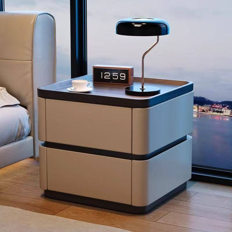 Smart Home Interior - Mesa de Cabeceira Inteligente Nórdica para