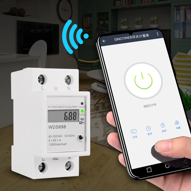 Smart Home Energy App - Medidor de energia monofásico inteligente WiFi,