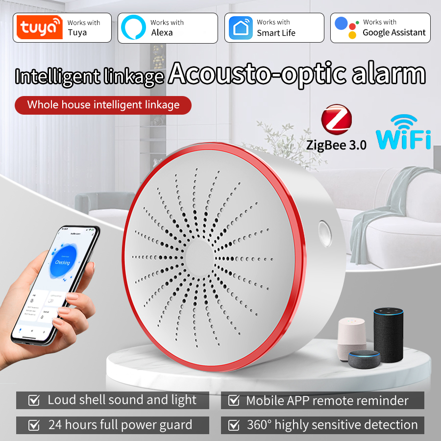 Smart Home Theater - Sirene de Alarme Inteligente Tuya WiFi