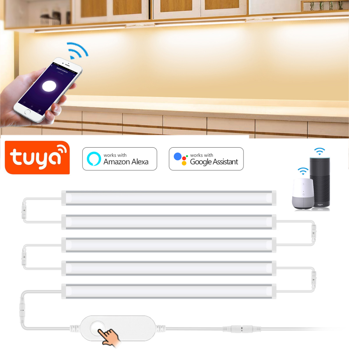 Smart Home Theater - 1-5 pces cozinha tuya inteligente led