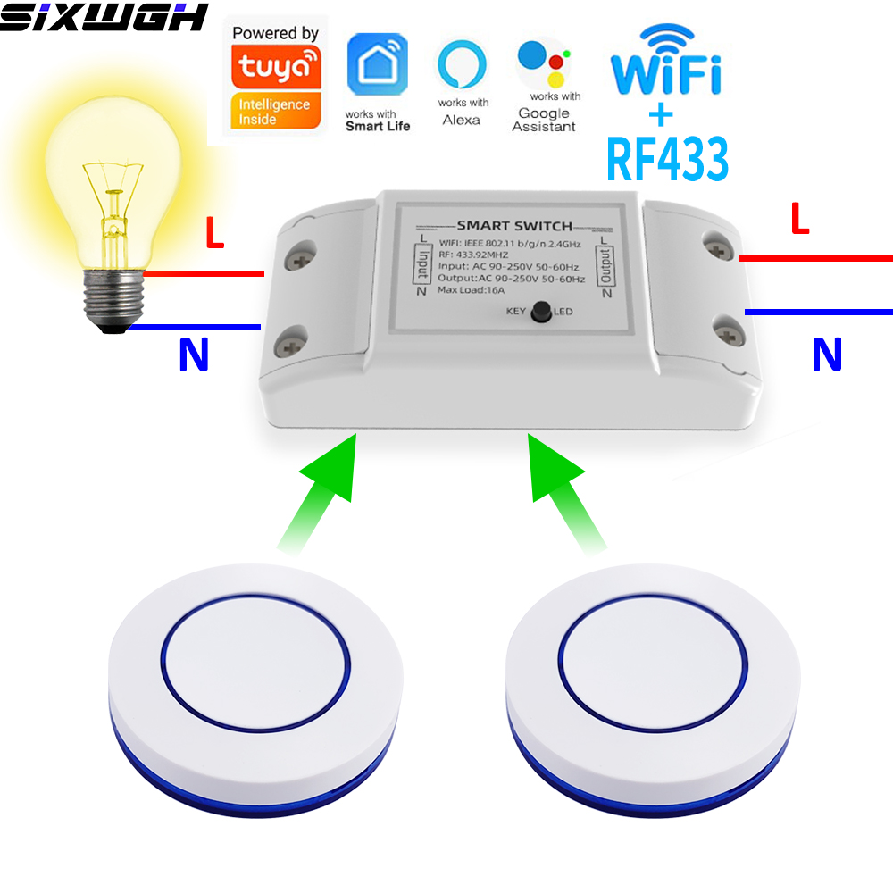 Smart Home Remote Control - Interruptor Inteligente WiFi Tuya 16A com