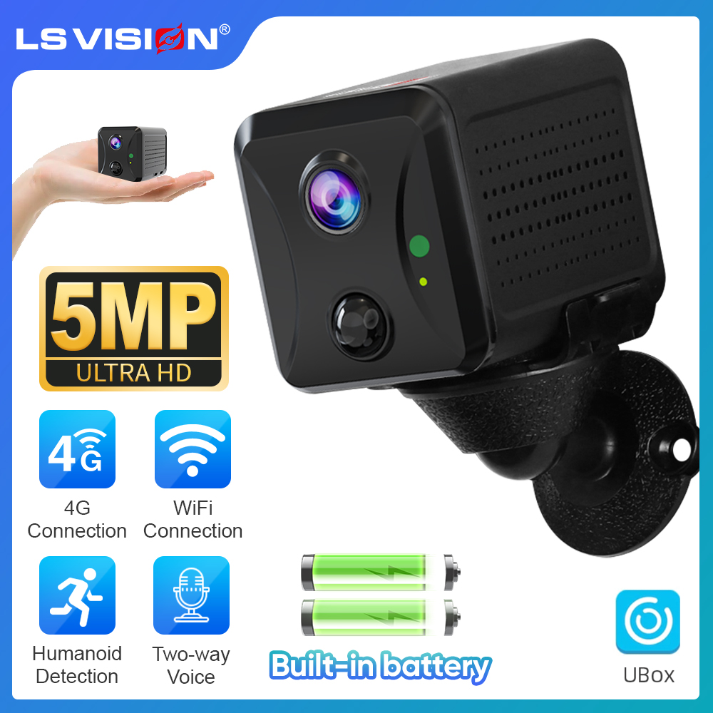 Smart Home Battery Camera Ezviz - Ls vision 5mp 4g mini câmera