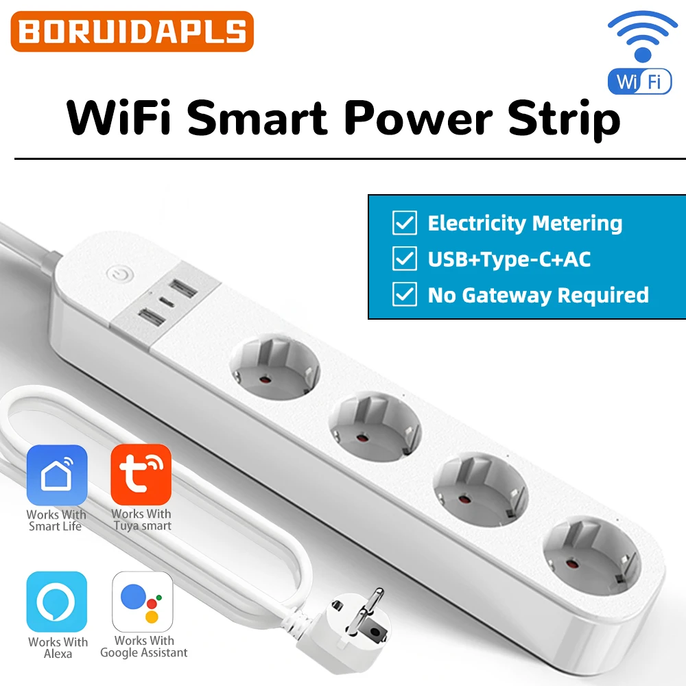 Smart Home Energy App - BORUIDAPLS Tomada Inteligente WiFi com Plugue