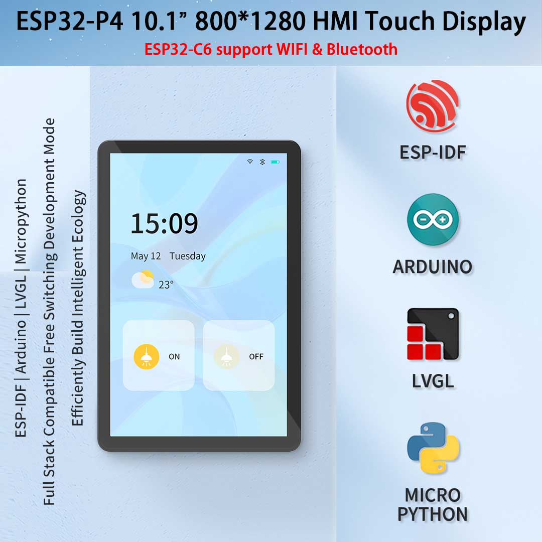 ESP32-P4 10.1 polegada 800*128 - Smart Home Arduino avaliação e preço