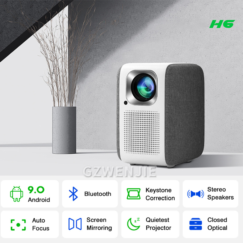 H6 Mini Projetor LED 1080P Ful - Smart Home Theater avaliação e preço